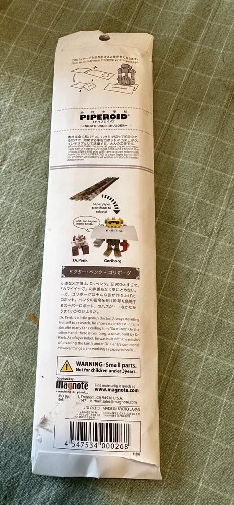 Piperoid Create Your Invader Paper Pipe Robots Dr Penk + Goriborg NIP