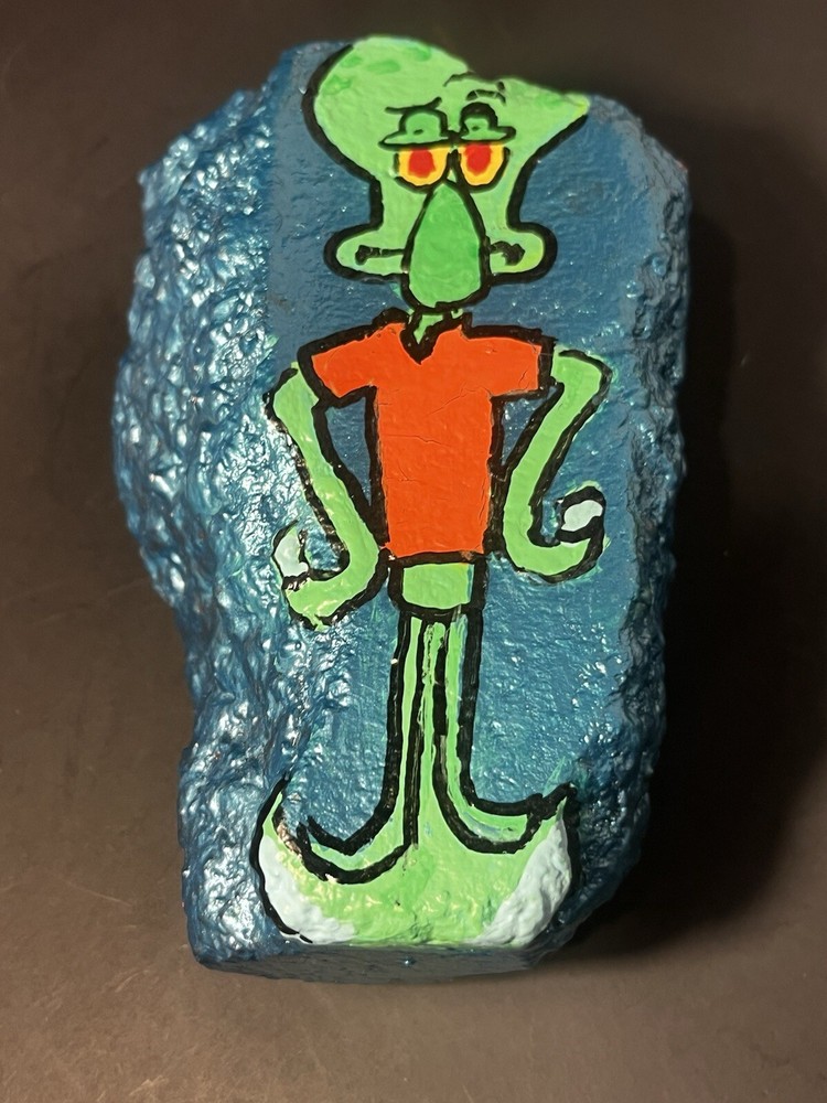 Squidward Hand Painted Rock Great Gift ! SpongeBob SquarePants