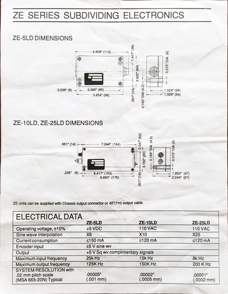 NEW * RSF Elektronik MSA665 ML 320mm Intervall 0.04um LINEAR Scale ENCODER