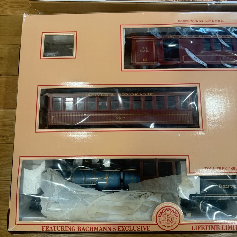 Bachmann G Scale Denver Gold Rush *missing track Not Working* Train Set