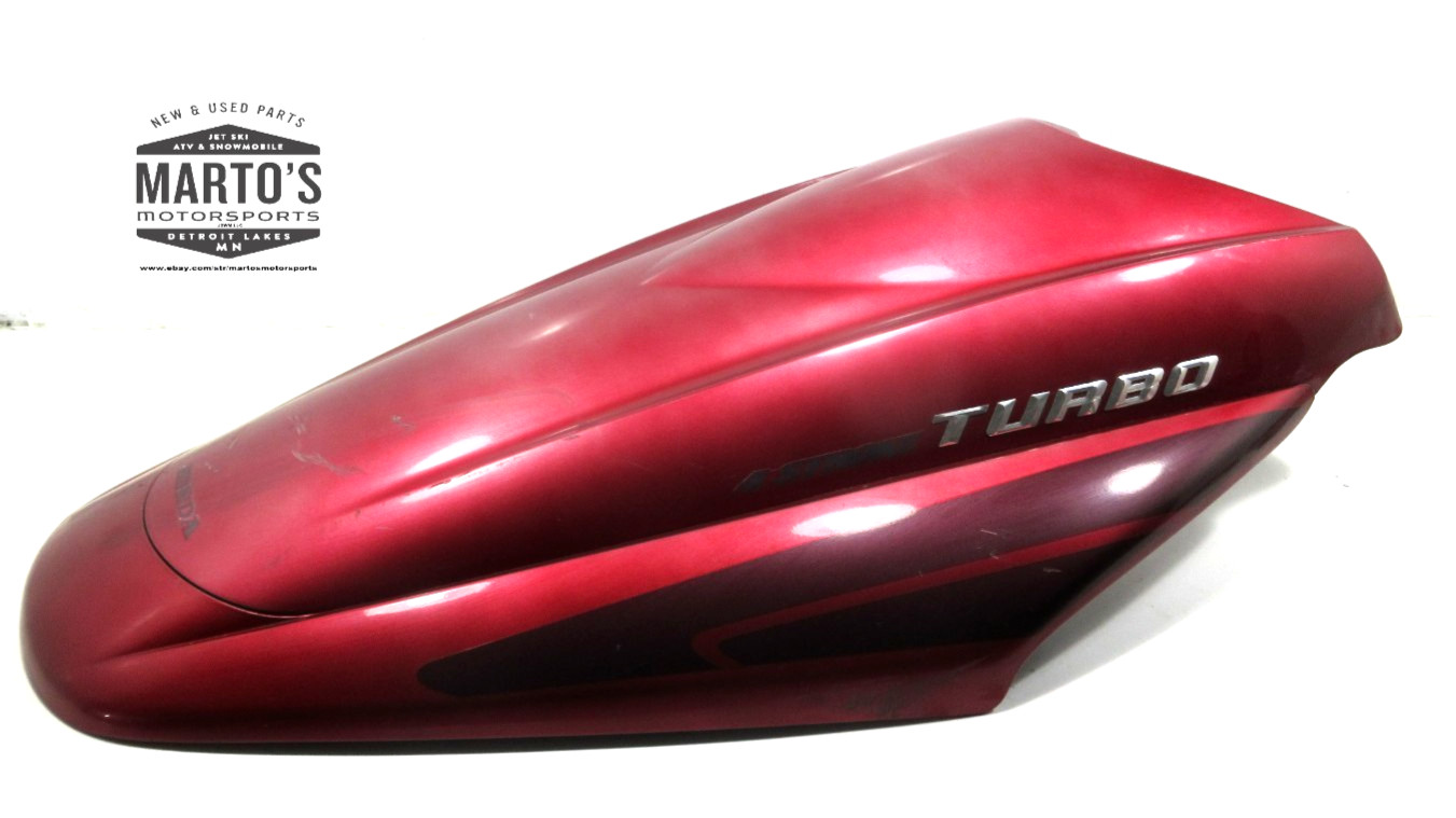 OEM HONDA 2005 F-12X TURBO AQUATRAX GPS BURGUNDY RED FRONT HOOD ASSEMBLY & LATCH