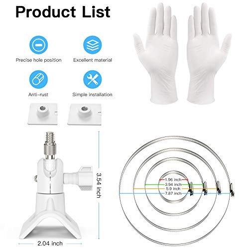 Universal Solar Panel Mount for Eufy/Ring/Reolink/Arlo Solar Panel 1 Pack White