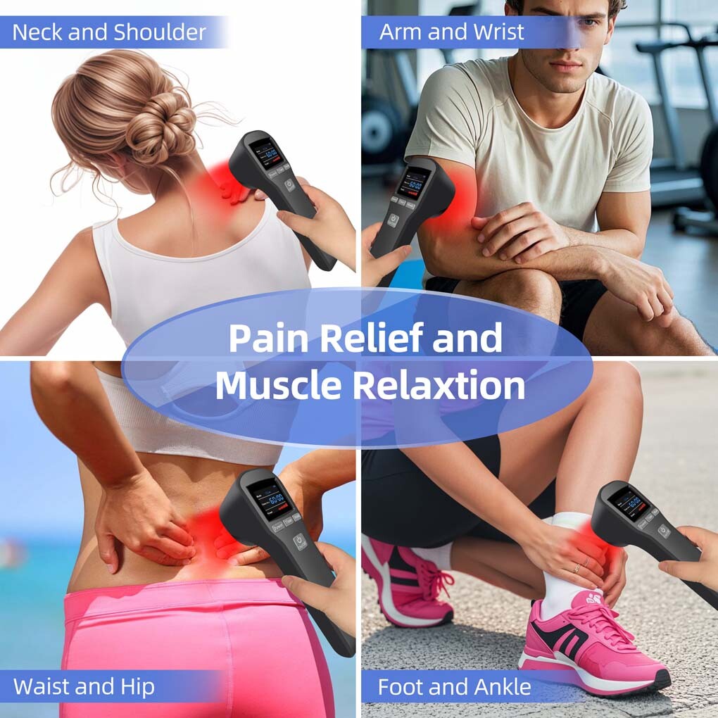 LLLT Cold Laser Therapy Device 650nm*16+808nm*4 for Fibromyalgia & Neuropathy