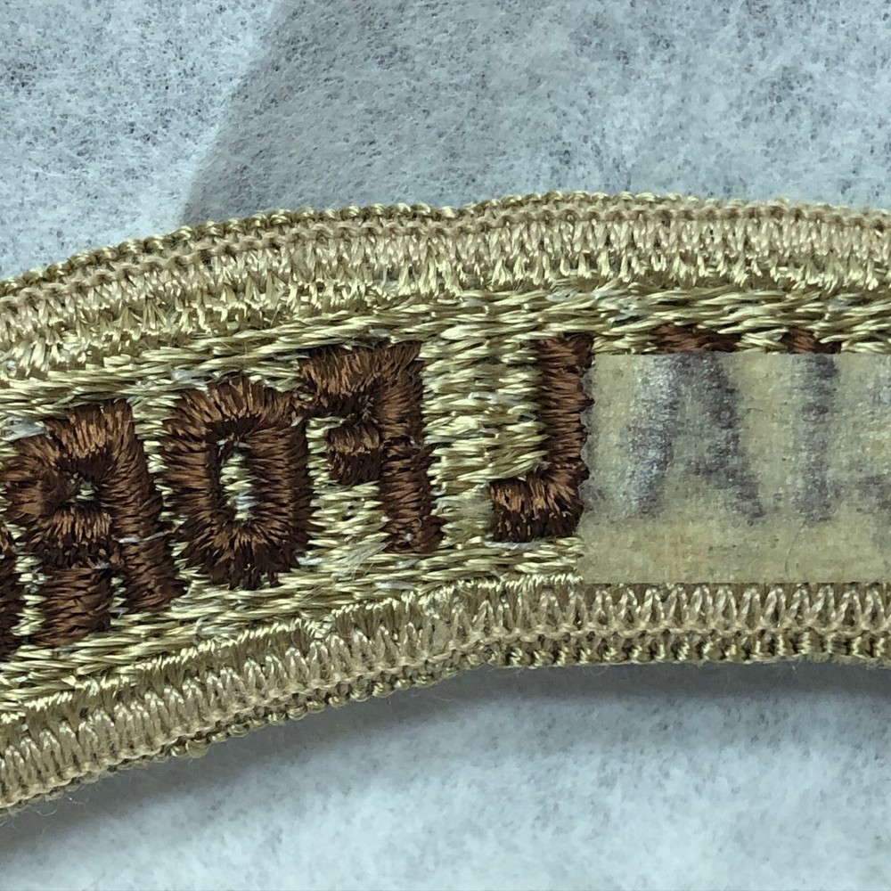 Military Patch Badge Special Forces Tab Tan Edge