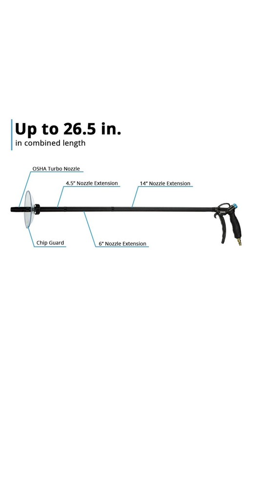 Capri Tools Windstorm EX High Performance Air Blow Gun, Master Set & Accessories