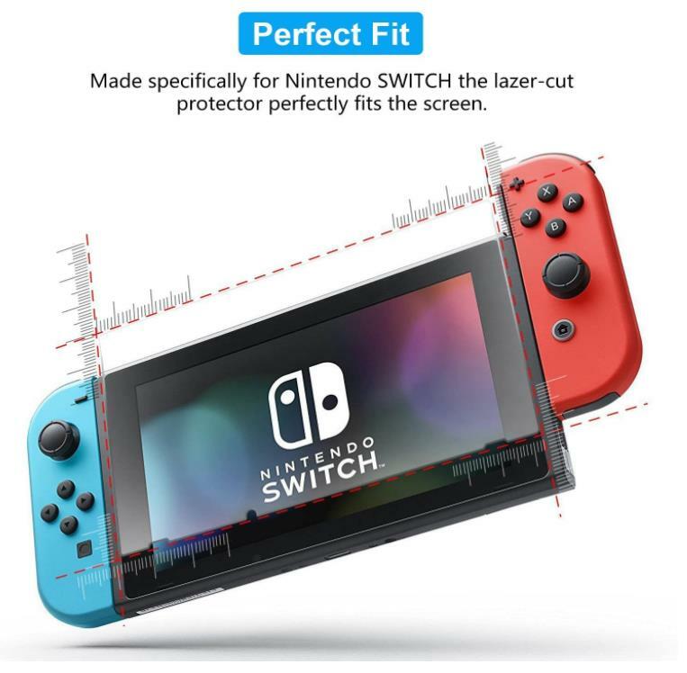 4-Pack For Nintendo Switch Premium 9H HD Tempered Glass Screen Protector Guard