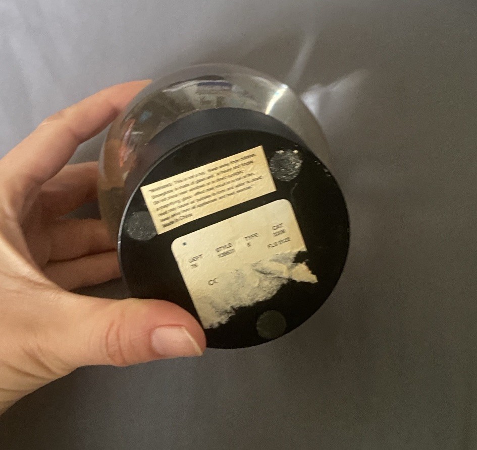 Glass 'Love' Glitter Globe with Black Base