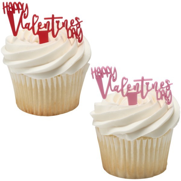 DecoPac DecoPics Happy Valentine's Day Script ~ 115ct ~ Cake, Dessert Toppers