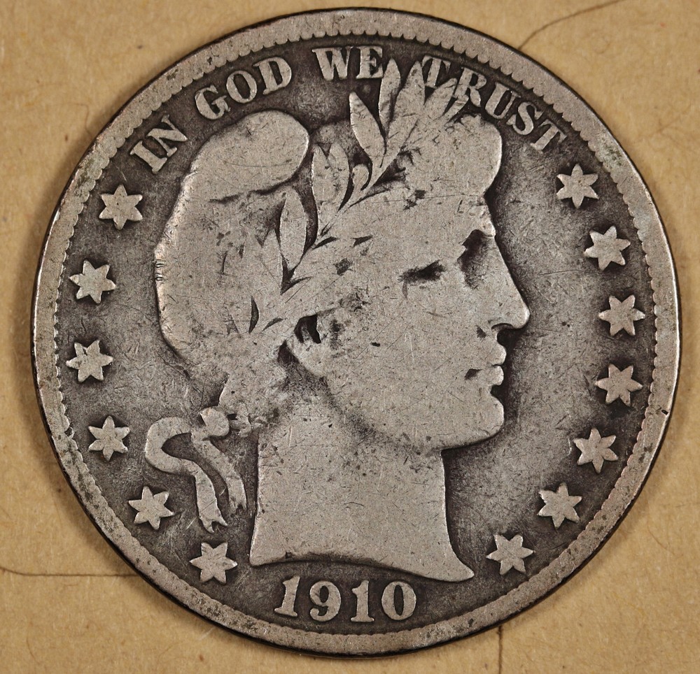 1910-s Barber Half.  Fine.  193995