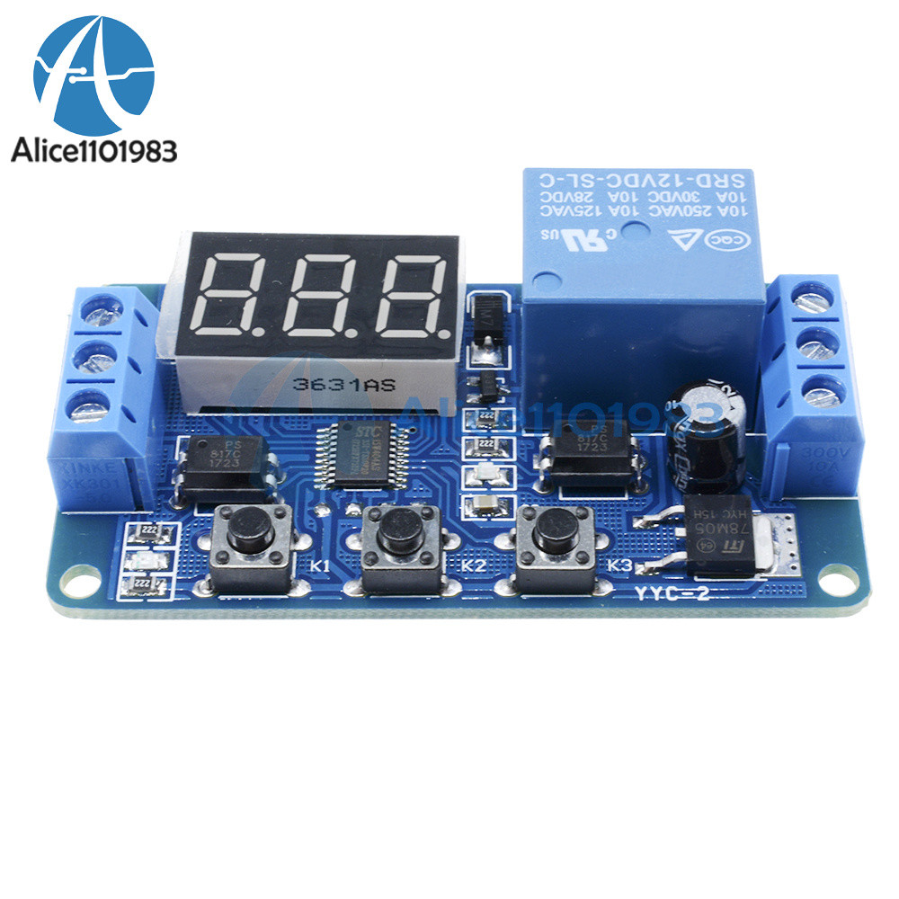 DC 12V LED Display Home Automation Delay Timer Control Switch Relay Module