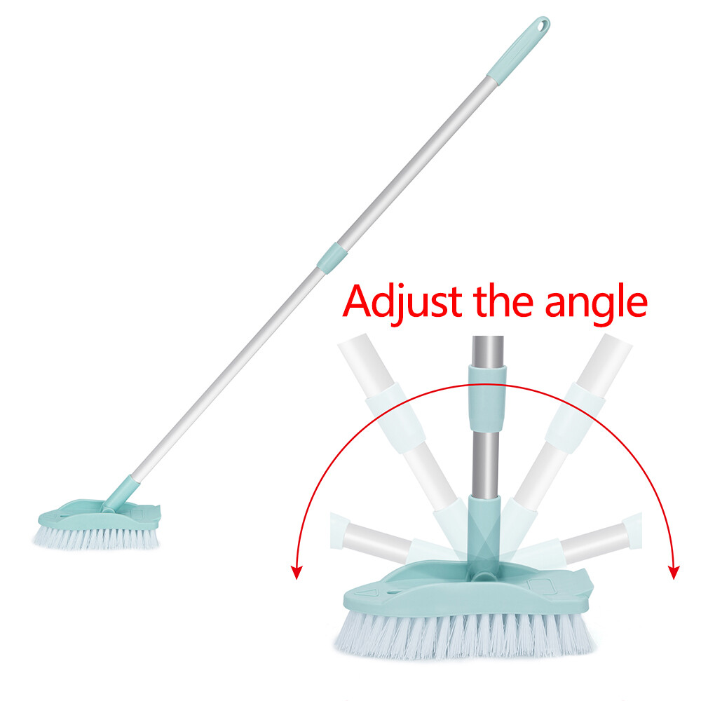 Long Handle Floor Scrub Brush Kitchen Bathroom Brush with Rotatable Head