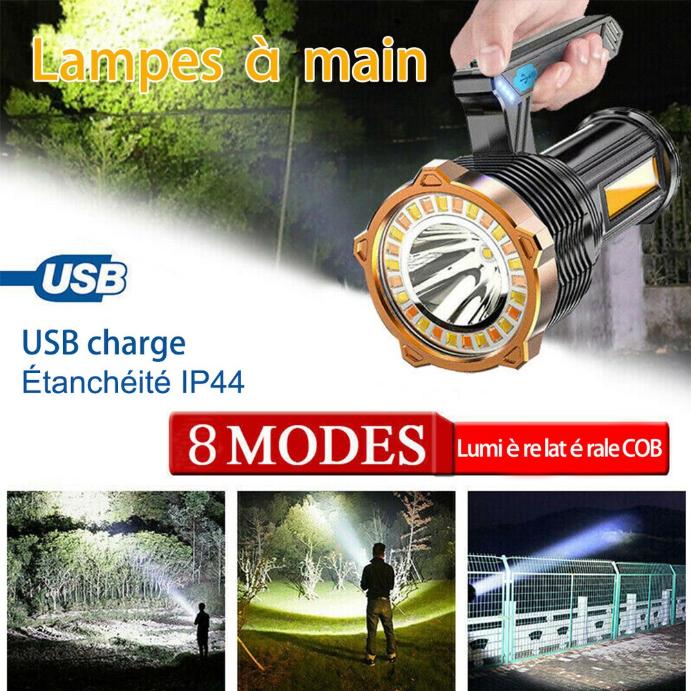 95000000LM LED Flashlight High Powered Torch Super Bright Lamp USB Rechargeable