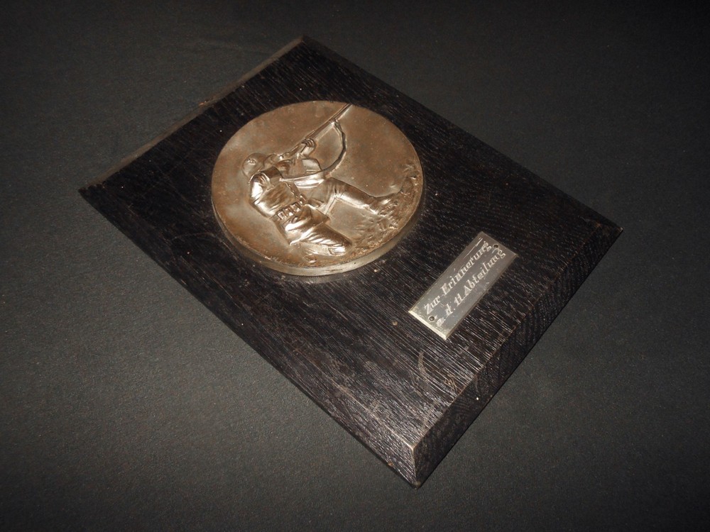 WW2 German Wehrmacht - AWARD PRESENTATION PLAQUE -  UNIT MARKED - NICE!