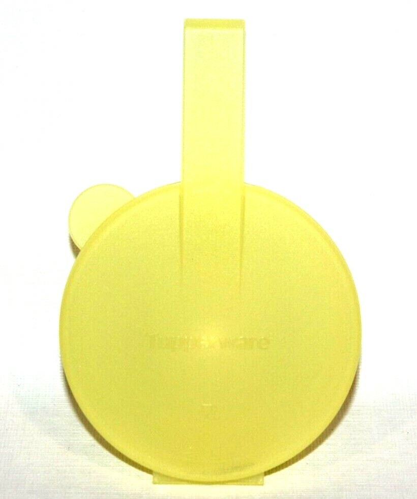 Tupperware Forget-Me-Not Junior Round Hanging Fridge Container Yellow EUC ❤️