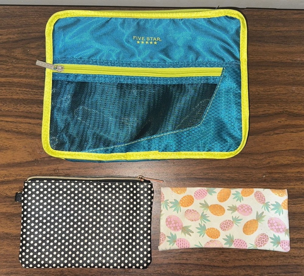 Five Star Protective Case + Pencil Case & Pouch Lot – Good Condition