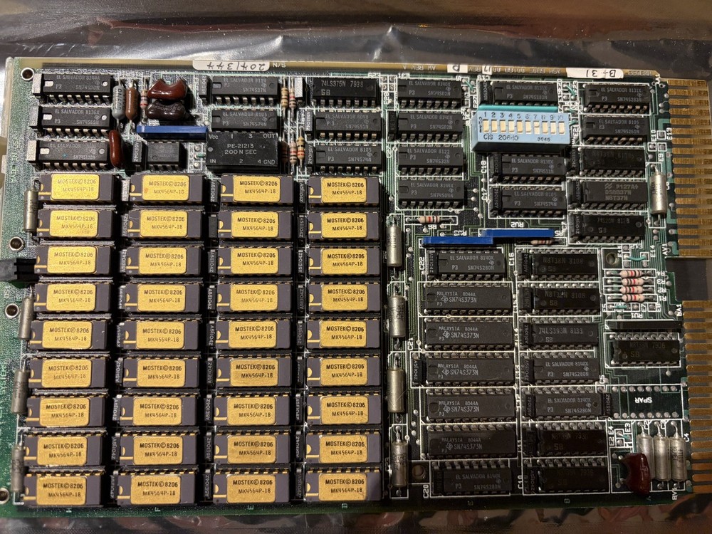 Mostek MK8022 Memory System - Gold Ceramic Mostek Memory ICs - 1970s Rare Module