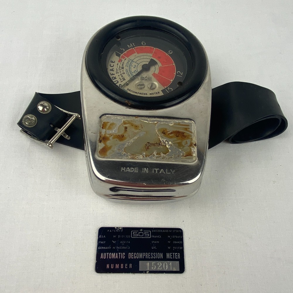 Vintage SOS Atomic Decompression Meter Scuba G34