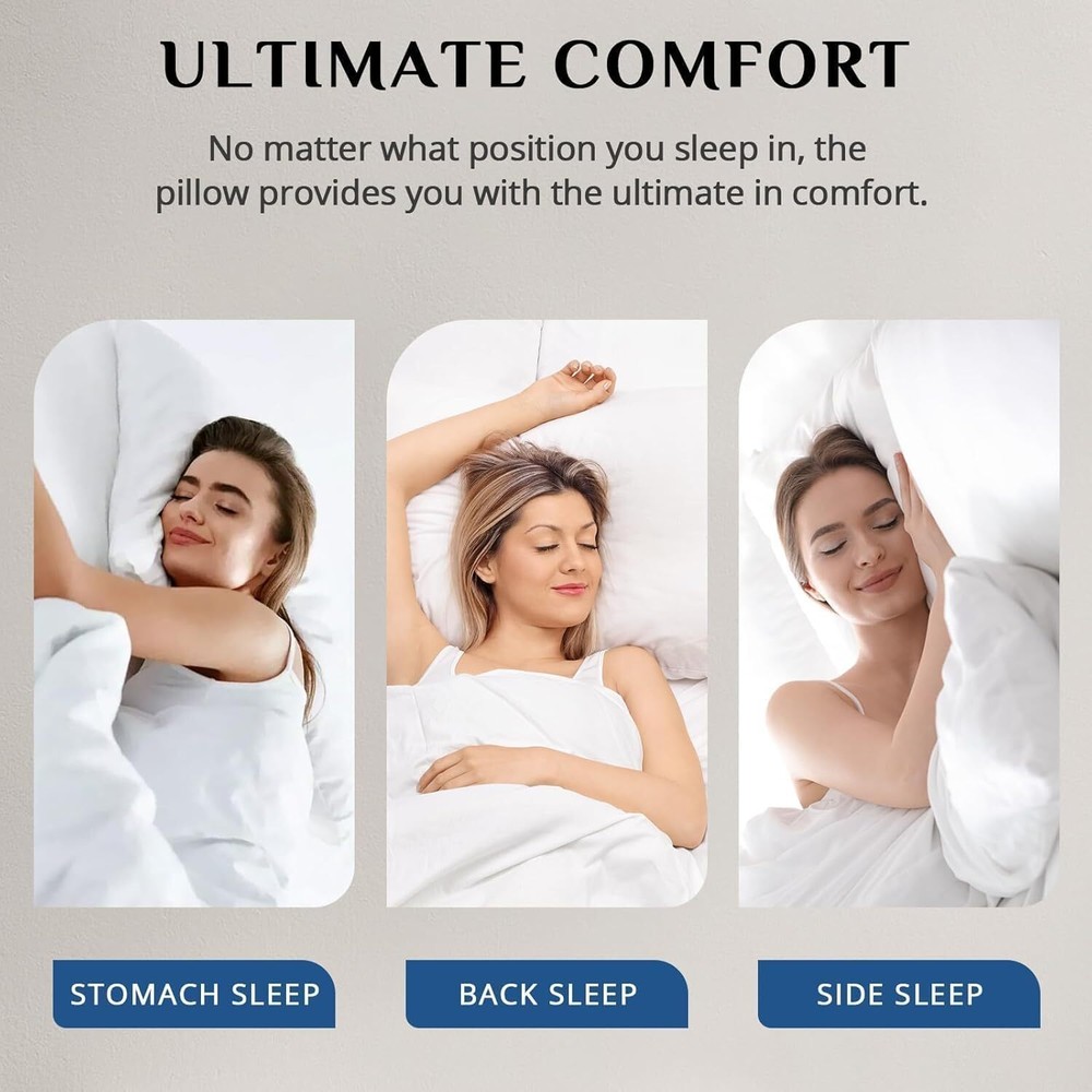 4-PK Pillows Set - Cooling Supportive Pillows Down Alternative Fill (STANDARD)