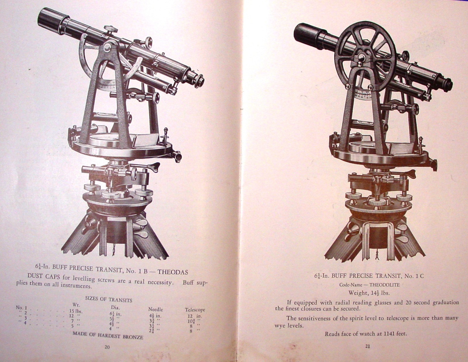 1935 Buff & Buff Surveying Insts. Catalog