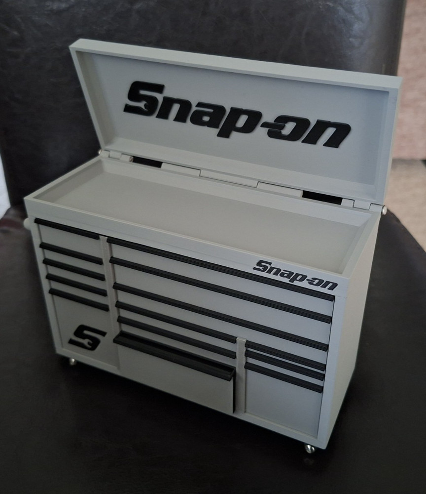 Snap-On Mini High Quality 3D Printed Toolbox (Grey)