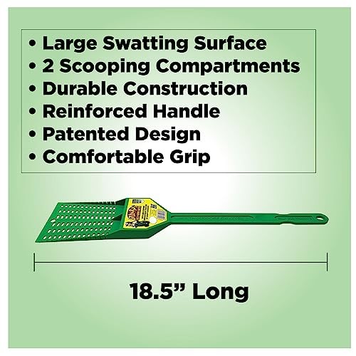Multi-Purpose Heavy Duty Fly Swatter - 2 Pack - Fly Swatter with Bug Scooping
