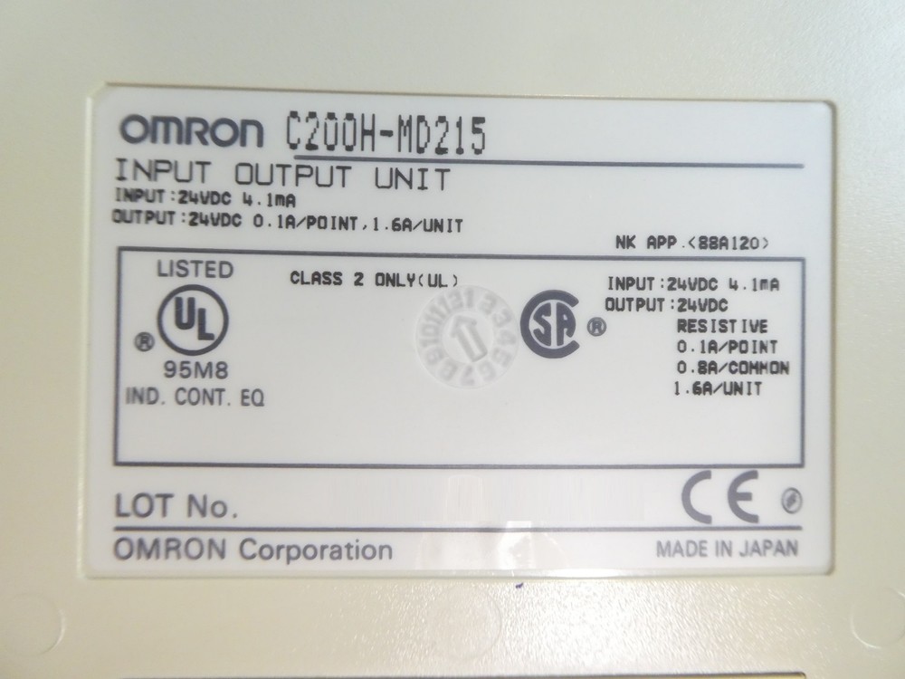 Omron Sysmac C200HS Programmable Logic Controller PLC Working Surplus