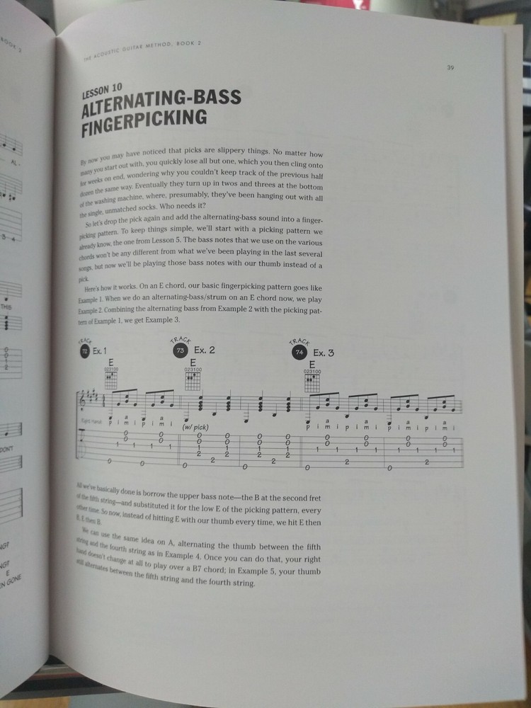 Acoustic Guitar Method 2 Beginner Music Lessons Tab David Hamburger Book CD Pack