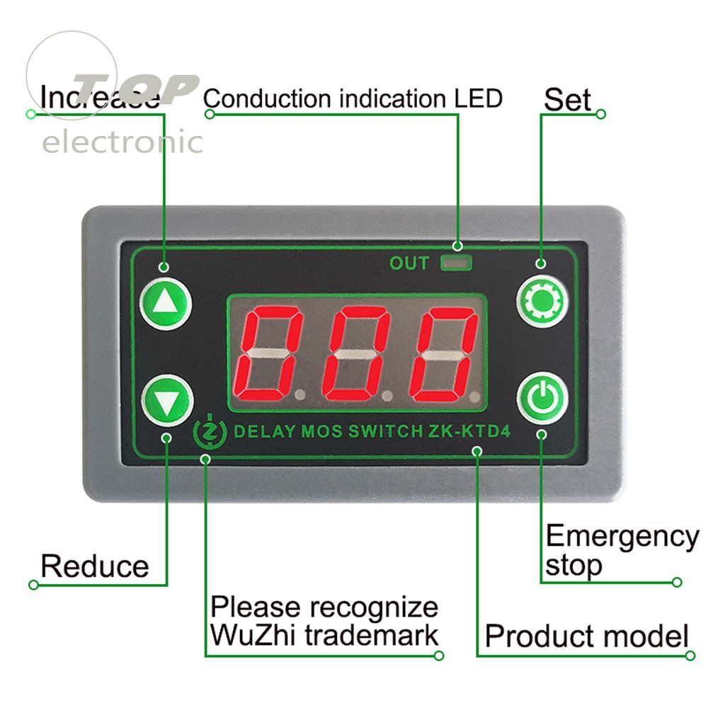 ZK-KTD4 MOS Switch Trigger Cycle Time Delay Relay Module Solenoid Valve Control