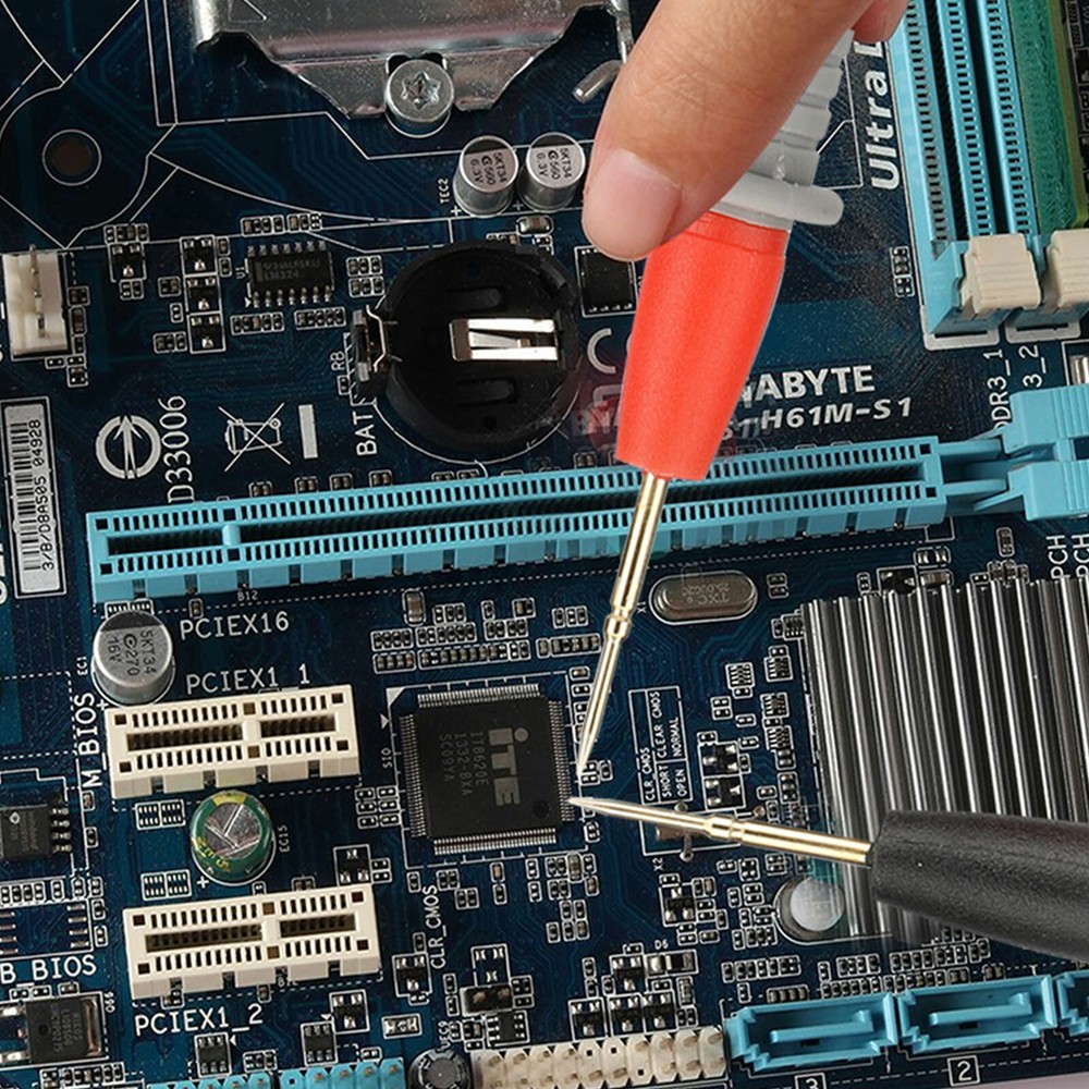 2X Digital Multimeter Meter Electrical Probe Wire Cable Test Lead Alligator Clip