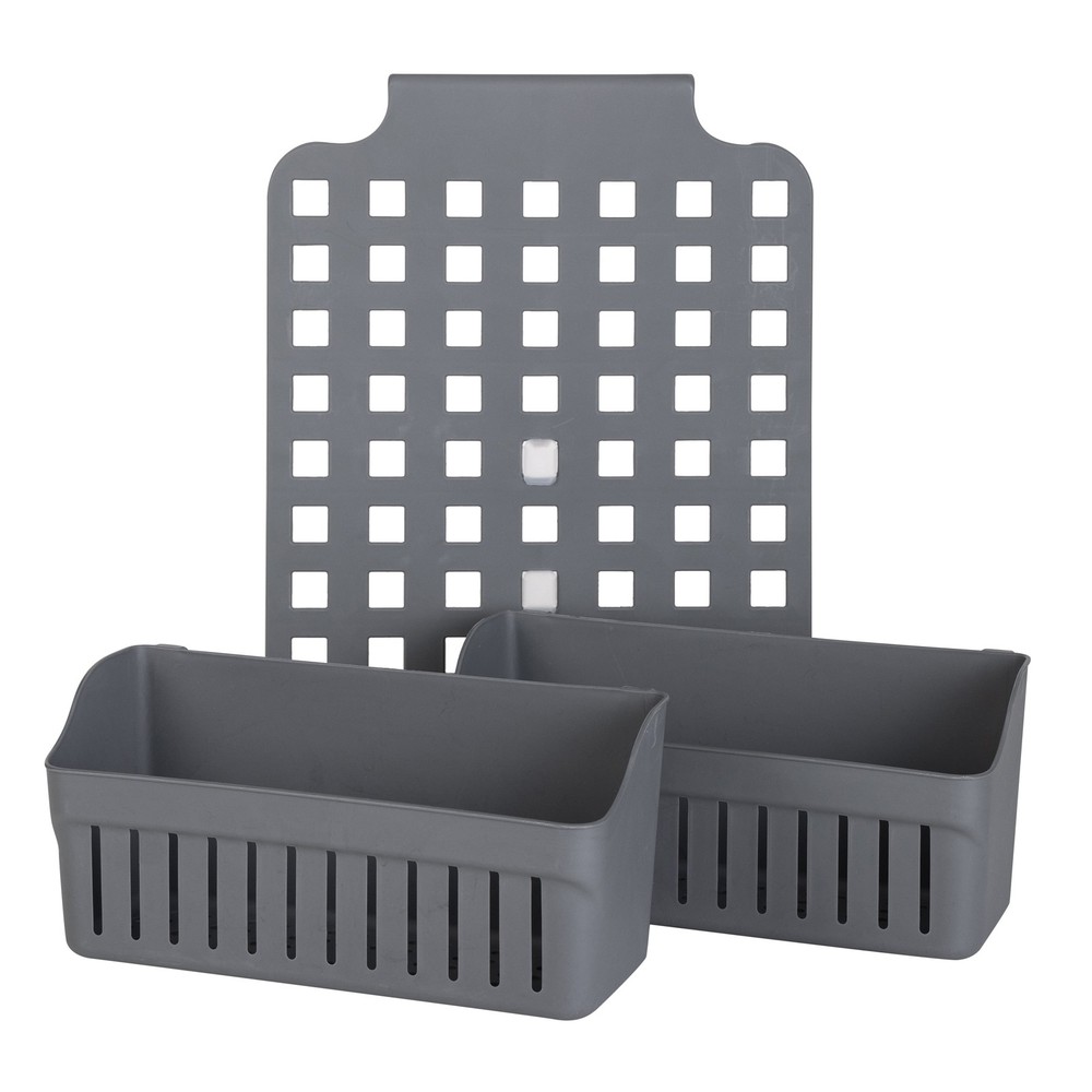 2 Tier Over The Cabinet Caddy Grey