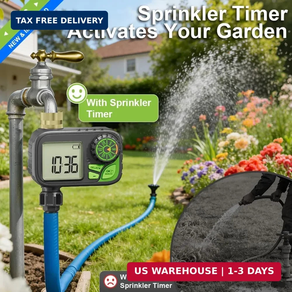 Sprinkler Timer Water Hose Timer - Programmable Digital Irrigation Outdoor Water