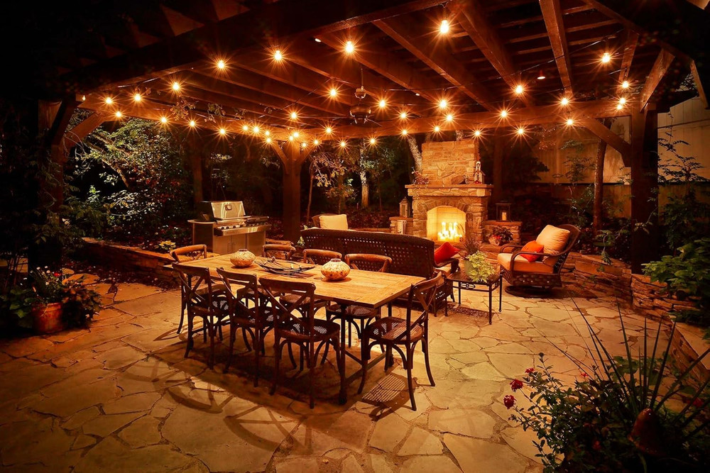 String Lights, LED 25 Light Bulbs 25Ft G40 Globe String Lights with Bulbs for In