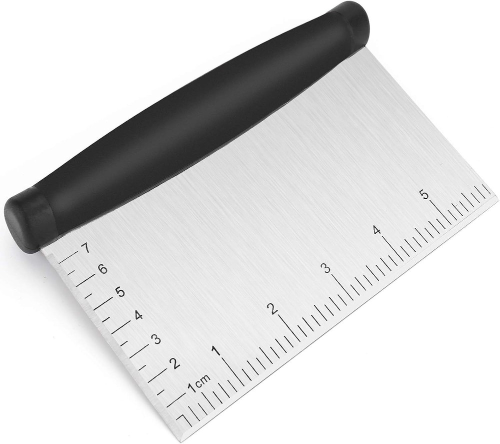 6-Inch Professional Bench Scraper with Comfortable Grip for Baking & Cooking