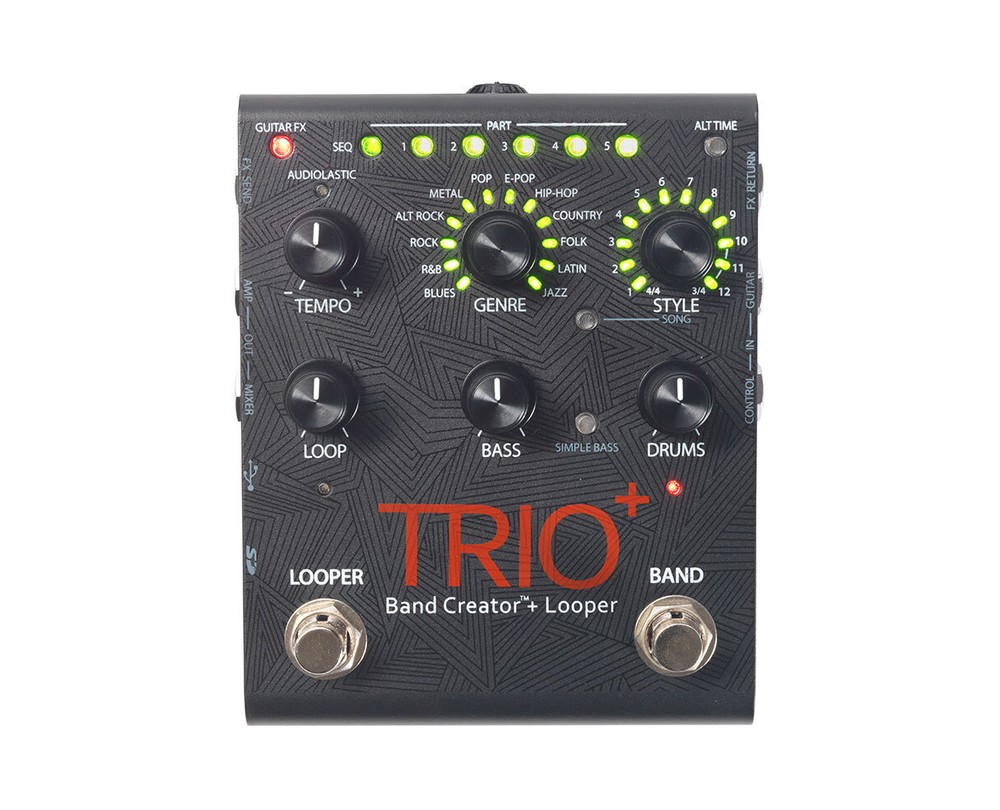 Digitech Trio Plus + Gator 9V Power Combo & 3 Patch Cables