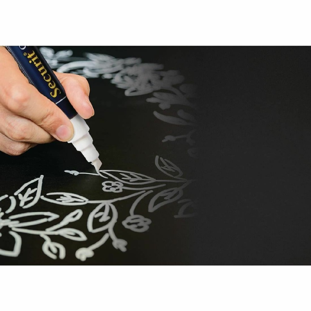 Securit Chalk Markers in Plastic with CD Dims & Chisel Tip - Pack of 2