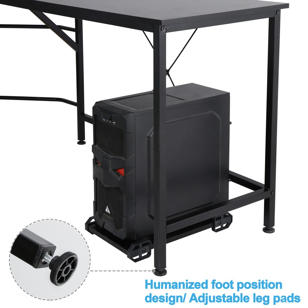 L-Shape Computer Desk Coner Study Writing Table Workstation PC Home Laptop 66"