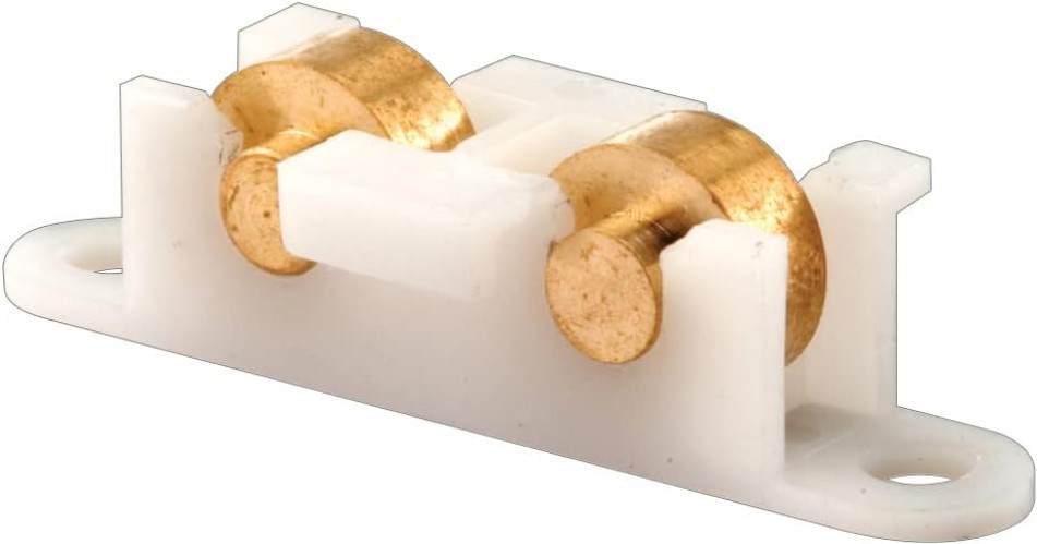 G 3091 Sliding Window Tandem Roller Assembly, 3/8 In. Flat, Brass Rollers 2 Pack