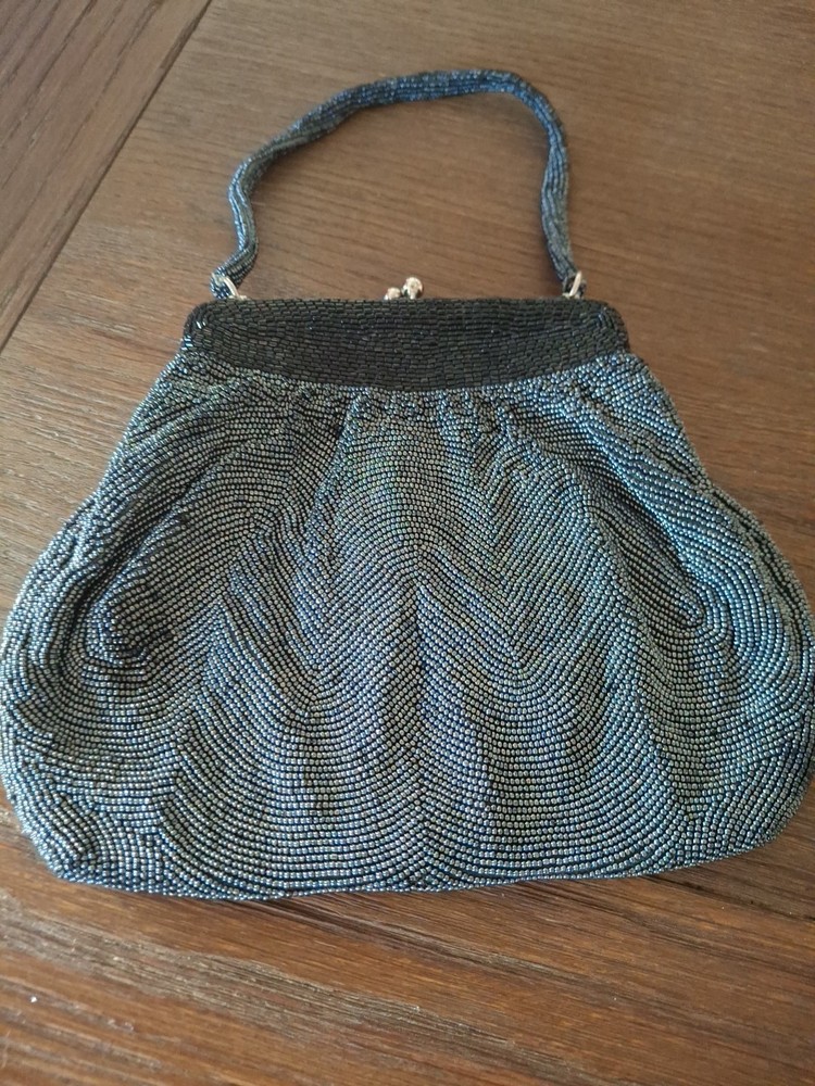 Vintage Walborg Chevron Beaded Evening Bag