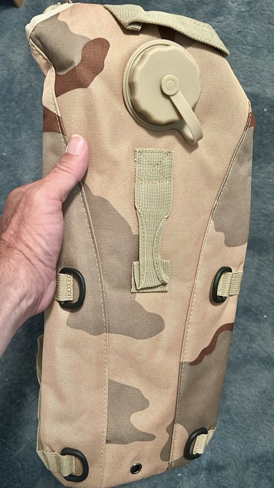 Two KMS Camo Hydration Backpacks