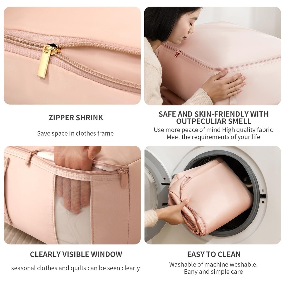 2pcs Ultra Space Saving Self Compression Organizer,compression storage bags f...