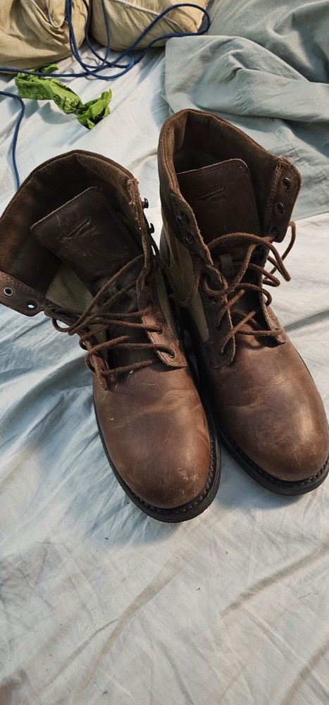 Milwaukee Boot Co Size 10.5  Mens Canvas And Pull-up Leather