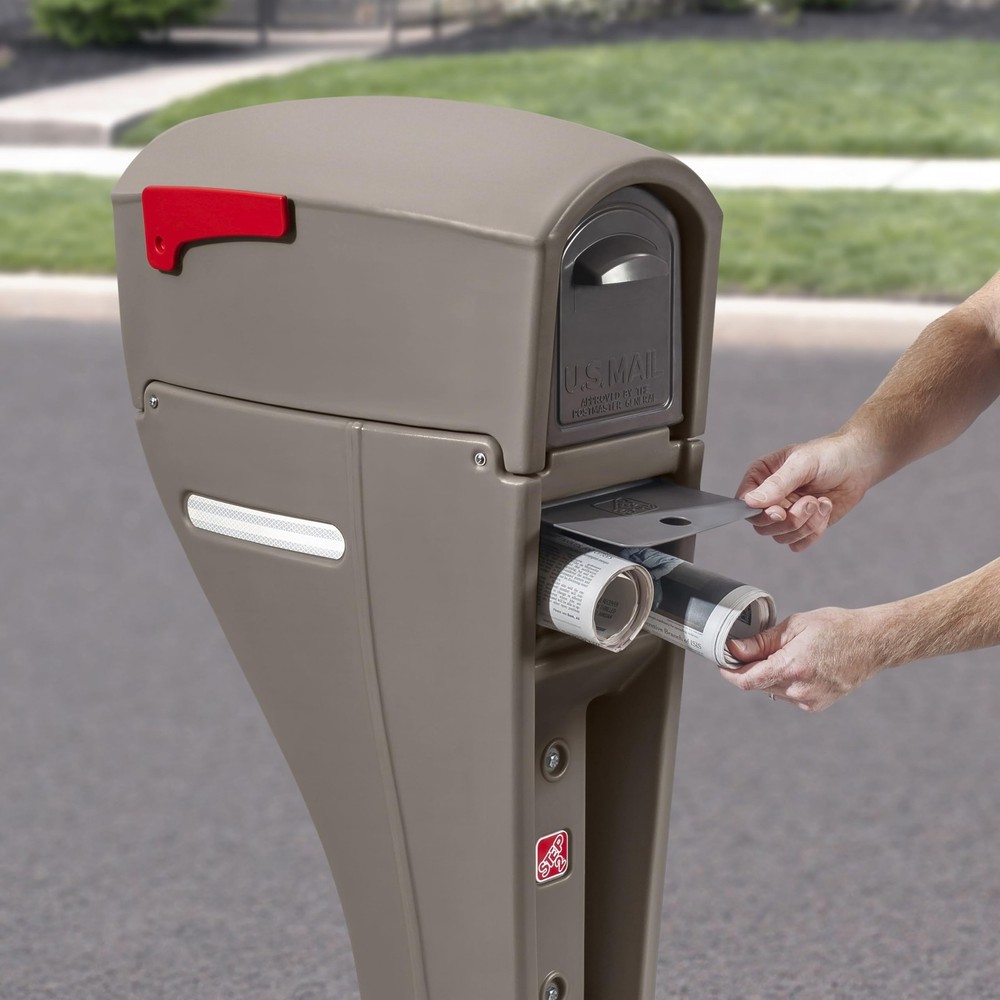 Mailmaster Streamline Mailbox & Post, Weather Resistant, Large Mocha