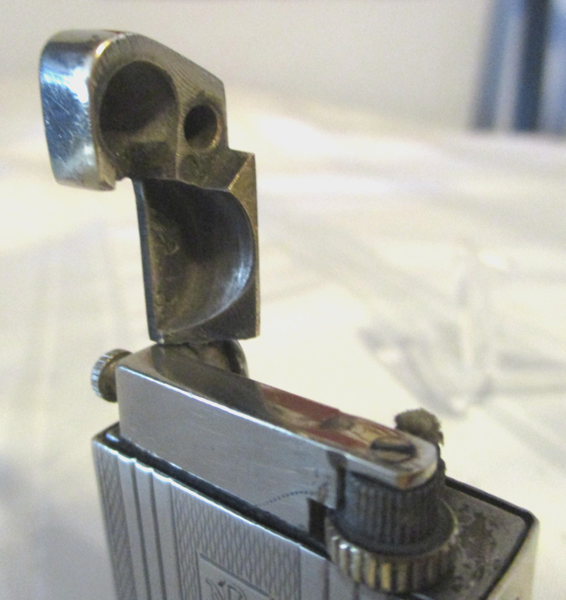 Art Deco Heavy Silver Lighter with Hall Marks ( Gamma) ?
