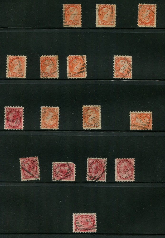 CANADA SQUARED CIRCLE CANCEL STUDY LOT "OWEN SOUND, ONT"