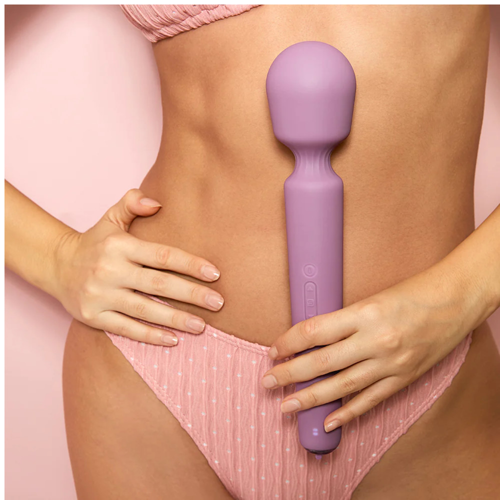 App Compatible Heating Wand with Attachment Vibrating Rechargeable Massager