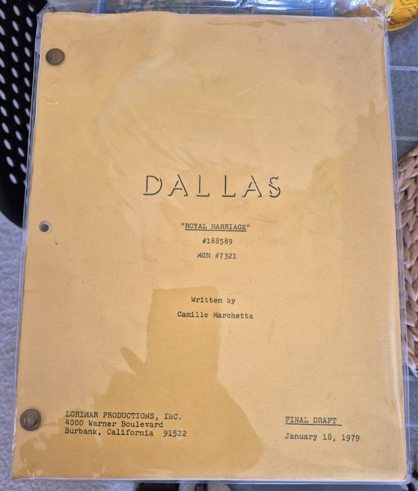 Dallas Script Bundle Royal Marriage Charlene Tilton Larry Hagman First & Final