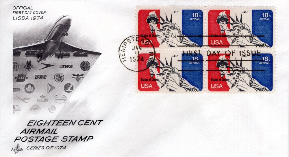 18 CENT AIRMAIL POSTAGE STAMP  - 1974 - DC2986