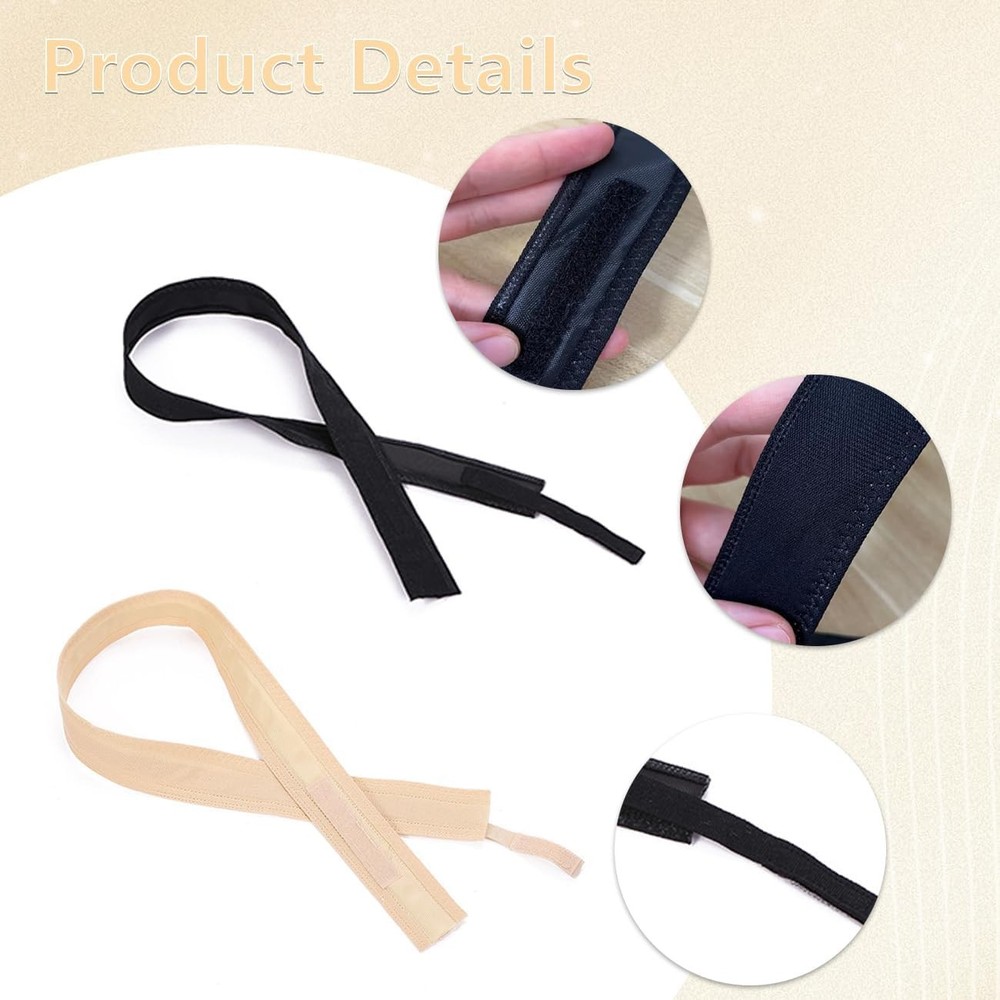 8 Pcs Hat Size Reducer Adjustable Sizer Insert Black+Skin, 8