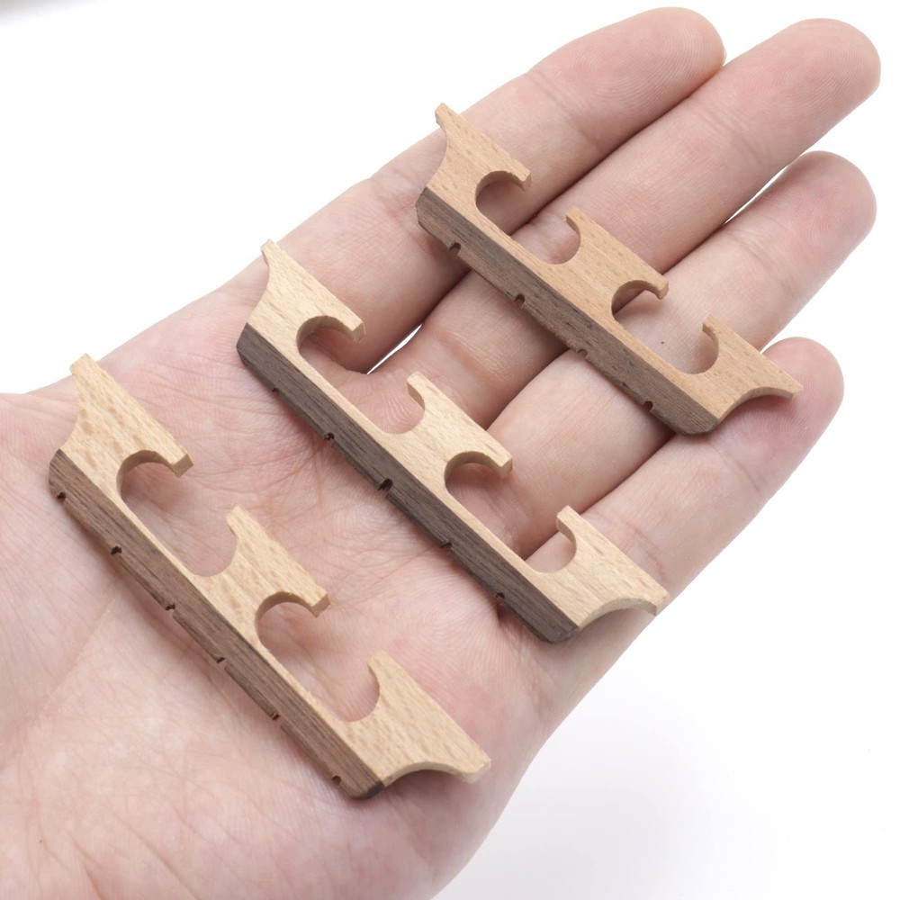 Cheerock 6-String Banjo Bridge, 2-Pack Ebony Maple 6 string, natural