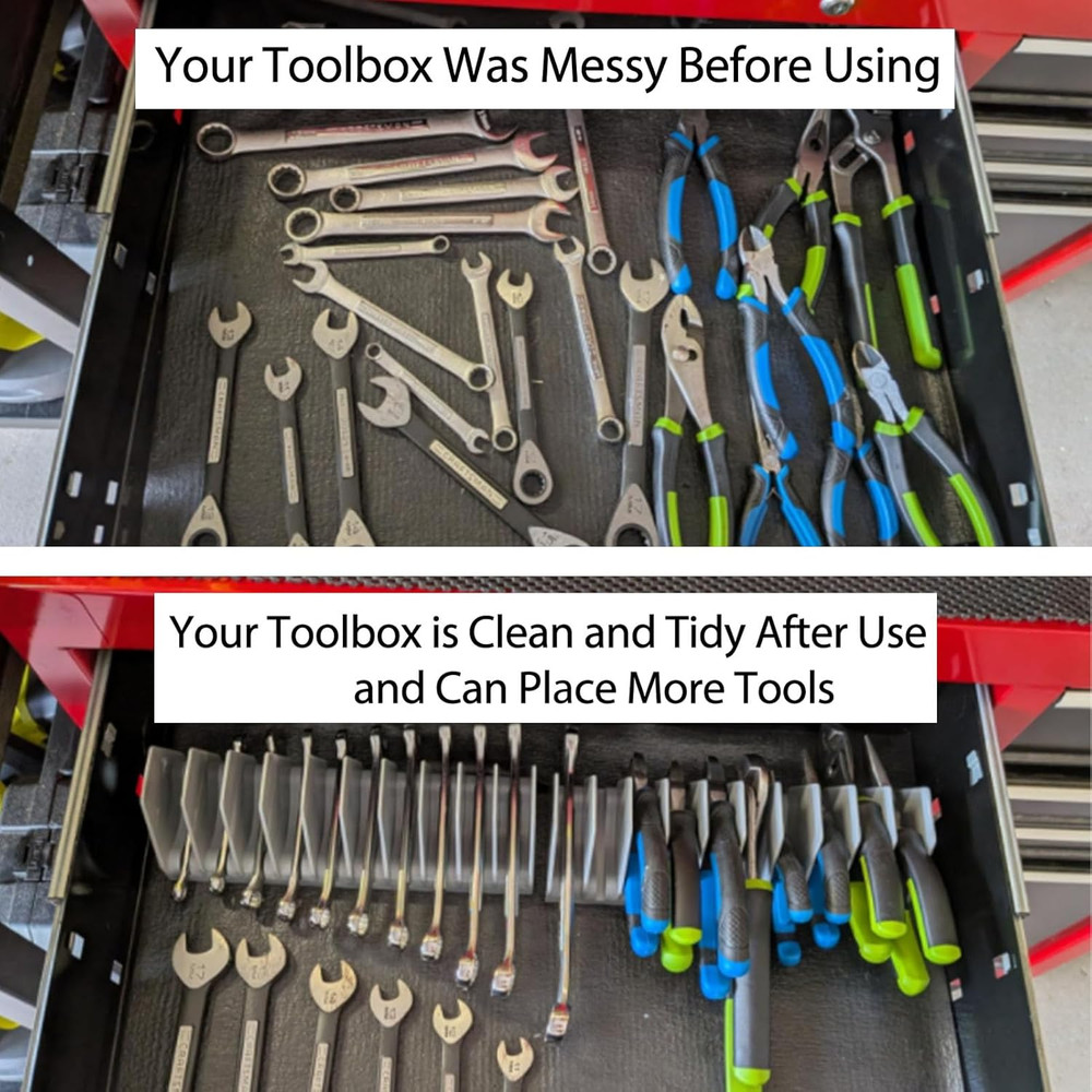 2-Pack Plier Organizer Rack Tool Drawer Durable Space-Saving Design Storage